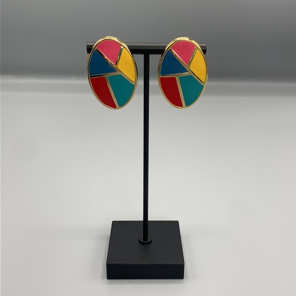 Jewelry - 80s vintage colorful earrings